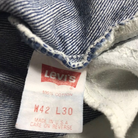 Men’s Vintage Levis Orange Tab 505 Straight Leg Medium Wash Size 42 Waist Jeans - Picture 8 of 10